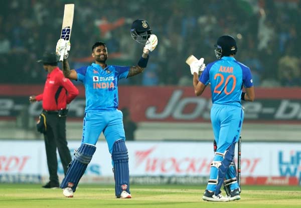 Suryakumar’s blazing ton powers India to a comprehensive 91 run win against Sri Lanka in decider at Rajkot | INDvsSL
