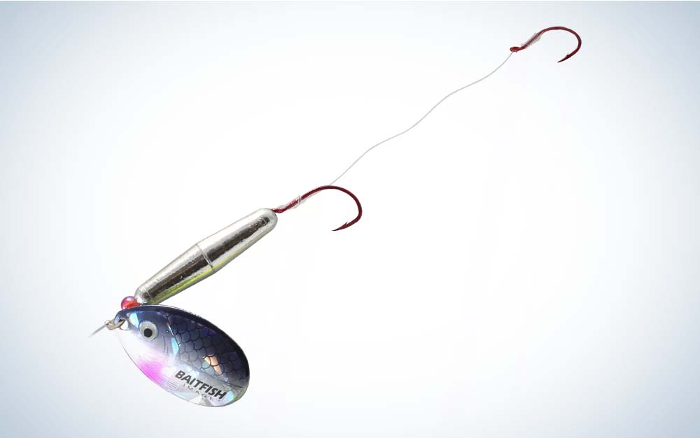 A silver best walleye lure