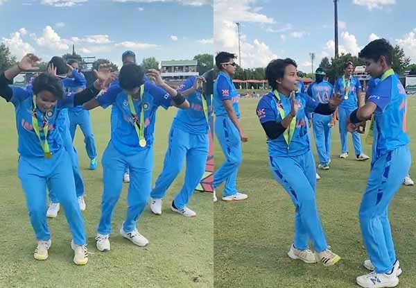 India U19 Women cricketers celebrate U19 T20 World Cup win by dancing to ‘Kaala Chashma’ | Viral video