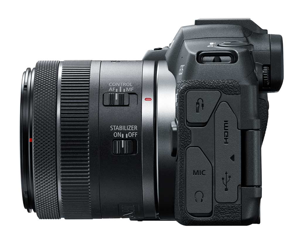 Photo of Canon R8 from side