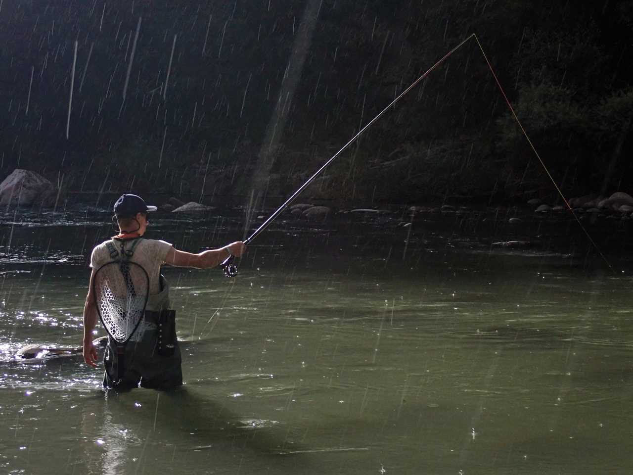 An Italian fly angler high-sticks.