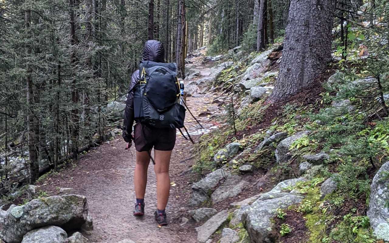 Thru-hiking with a Six Moons Design running-vest-style backpack.