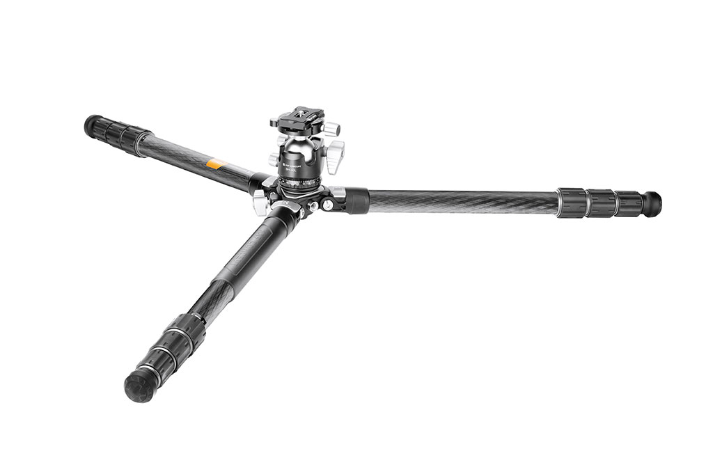 Photo of adjustable tripod lying flat