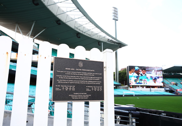 Sydney Cricket Ground unveils gate in the name of Sachin Tendulkar on his 50th birthday