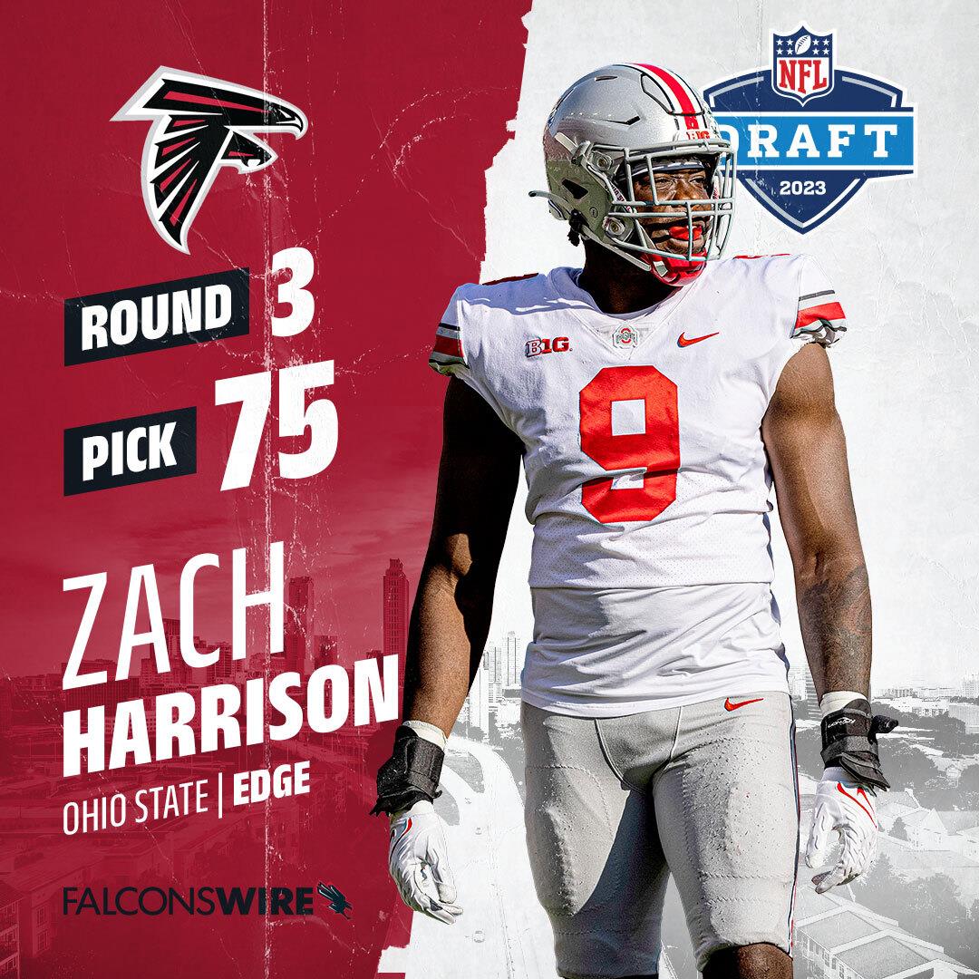 Ohio State defensive end Zach Harrison selected by the Atlanta Falcons in the NFL draft