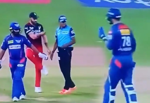 Did Virat Kohli show his shoe towards Naveen ul Haq during the match against LSG? | IPL2023