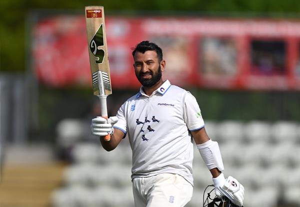 Cheteshwar Pujara scores his third ton for Sussex against Worcestershire in County Championships