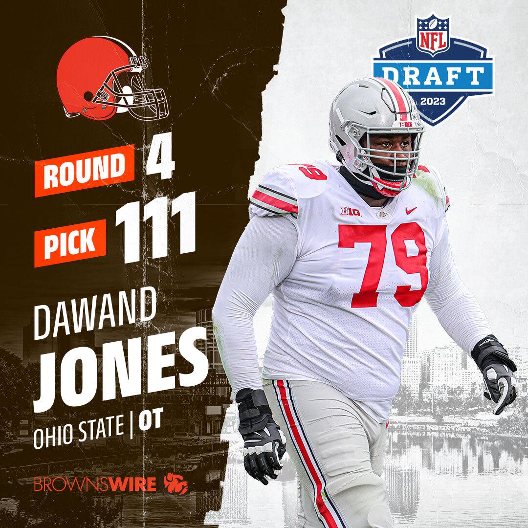 Ohio State offensive tackle Dawand Jones selected in the fourth round of the NFL draft