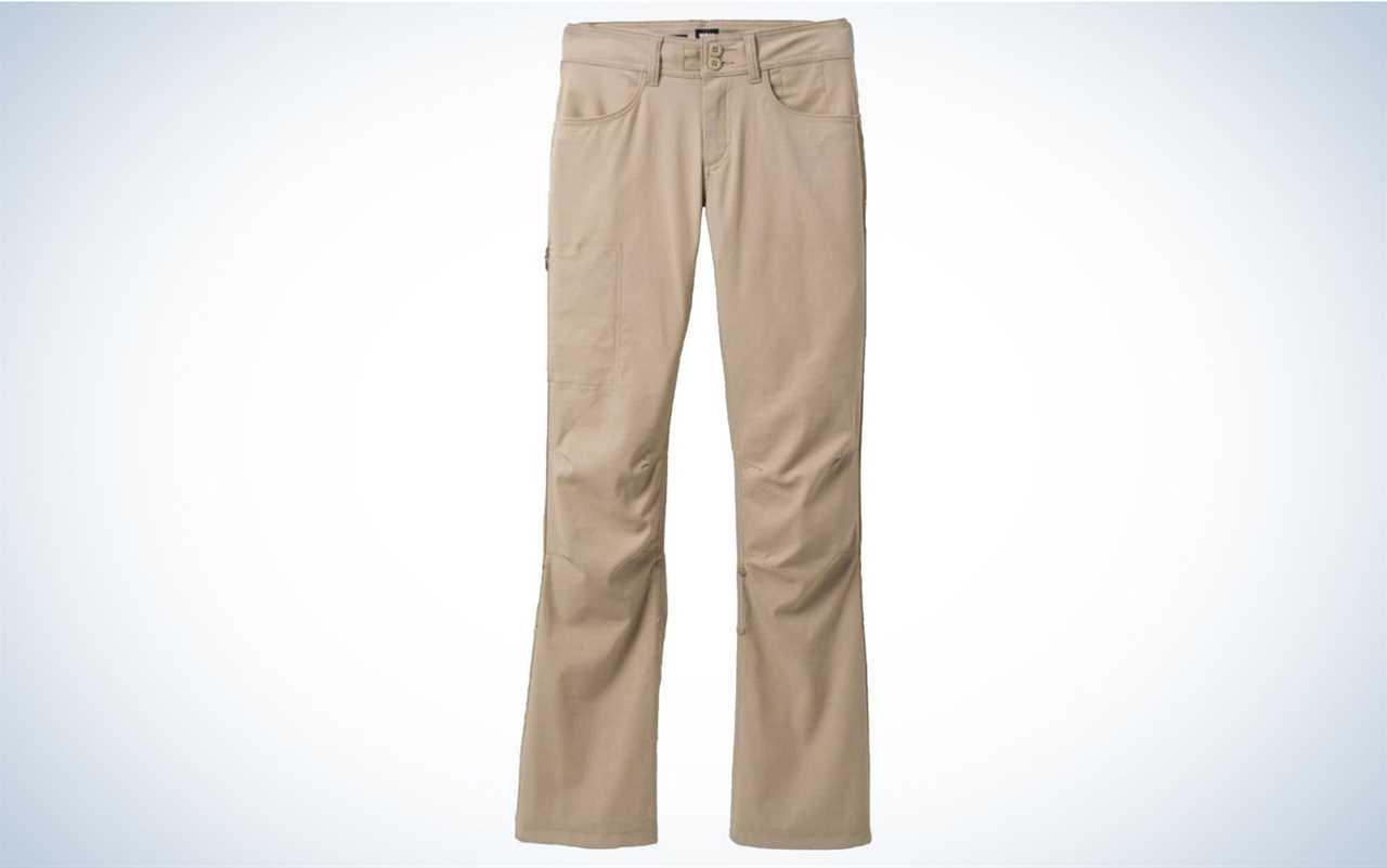 The prAna Halle II women's hunting pants are made of recycled nylon.