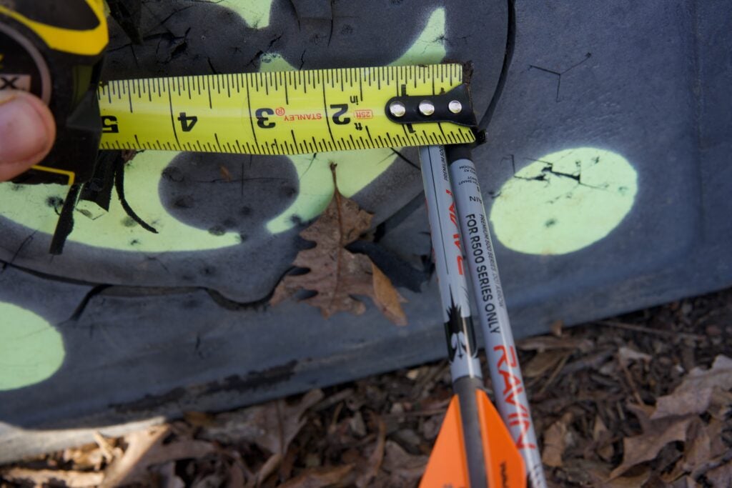 Tight R500 broadhead group 