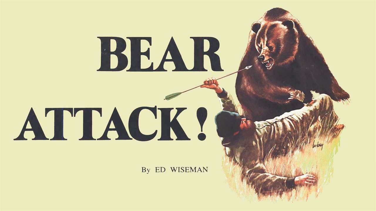 headline and illustration from original bear attack story