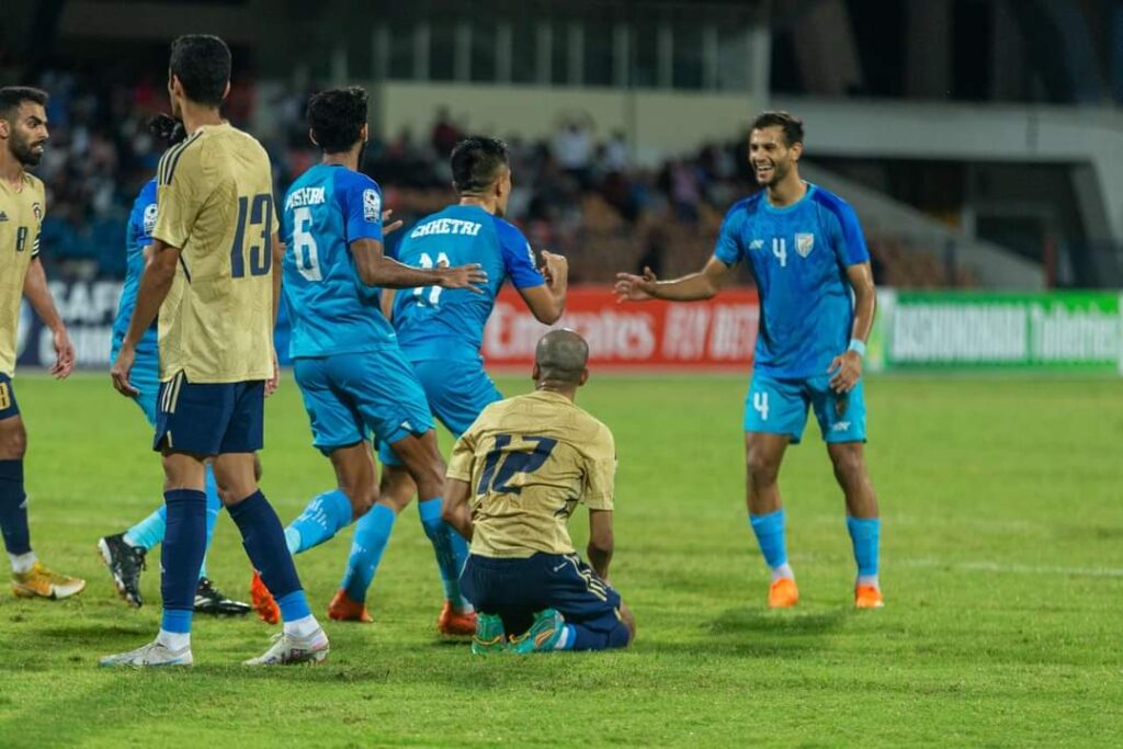 SAFF 2023 : India drew against Kuwait after multiple red cards including head coach