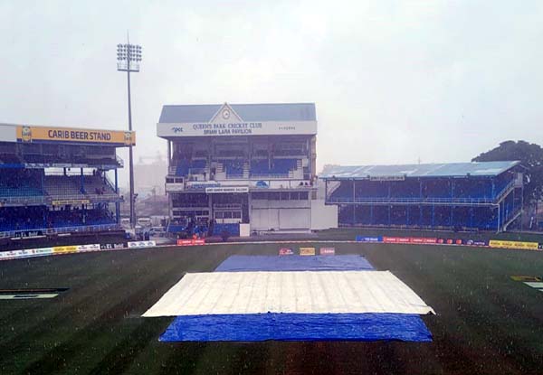 INDvsWI: Play on Day 5 delayed as it’s raining heavily in Port of Spain