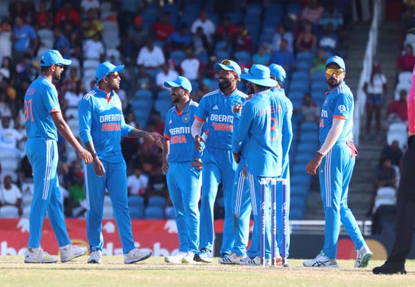 Indian cricket team led by Hardik Pandya visits Indian High Commission in Guyana | WIvsIND