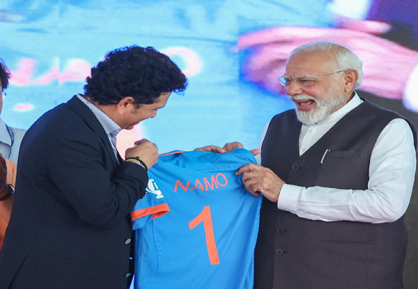 Prime Minister Narendra Modi, Sachin Tendulkar grace stone-laying ceremony of new cricket stadium in Varanasi