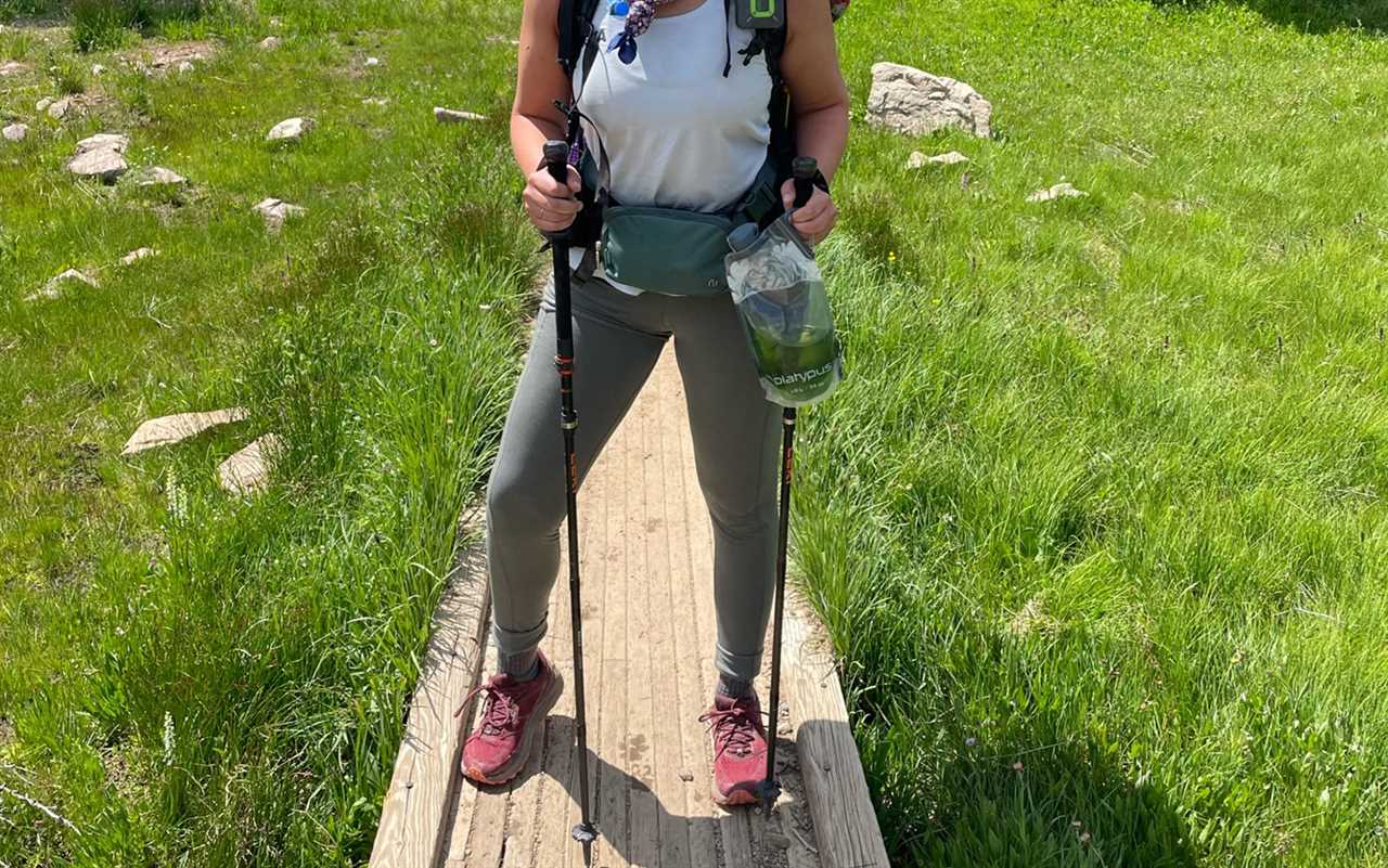 Author wears ChickFly leggings backpacking.