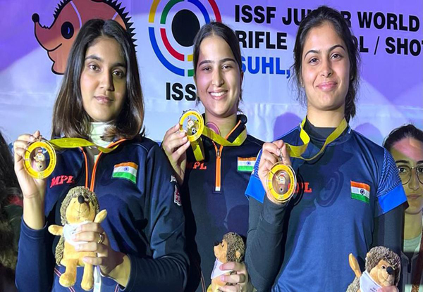 Asian Games 2023: Manu Bhaker, Esha Singh and Rhythm Sangwan wins gold medal in 25m Pistol event