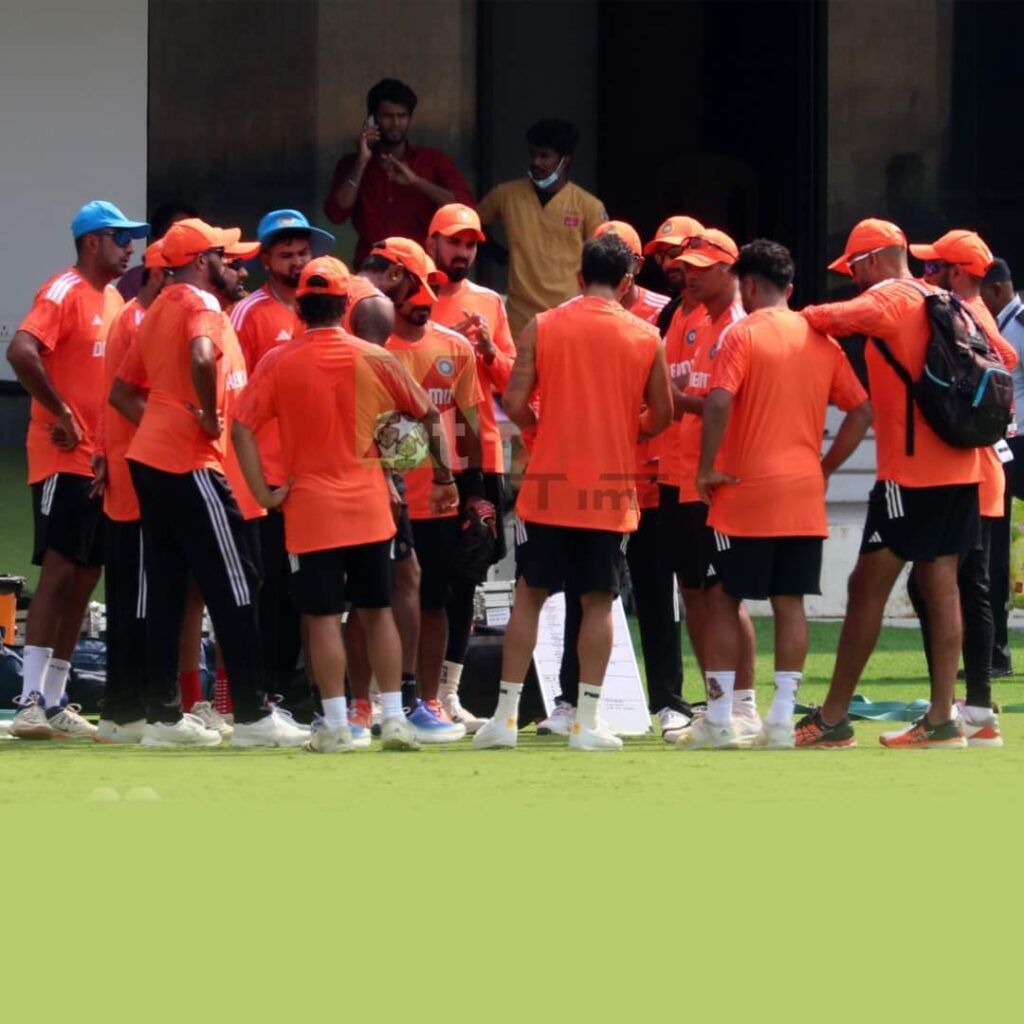 In Pics: Team India practices with their New Orange Practice Jersey