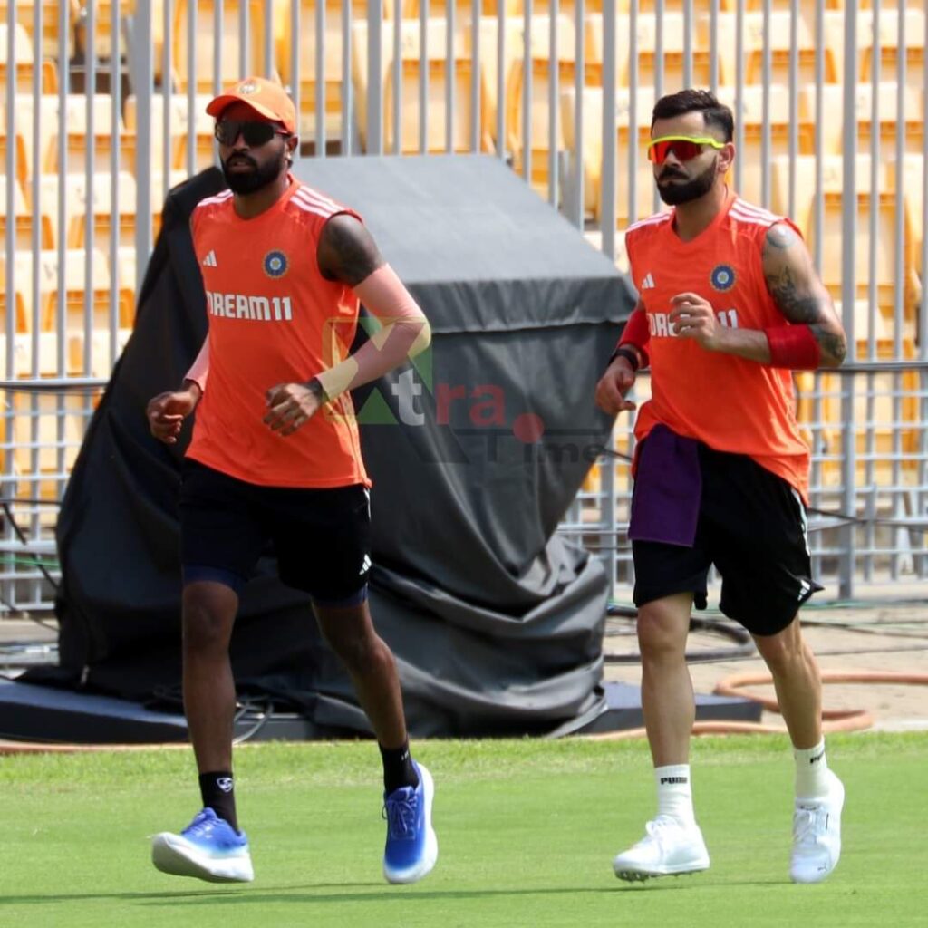 In Pics: Team India practices with their New Orange Practice Jersey