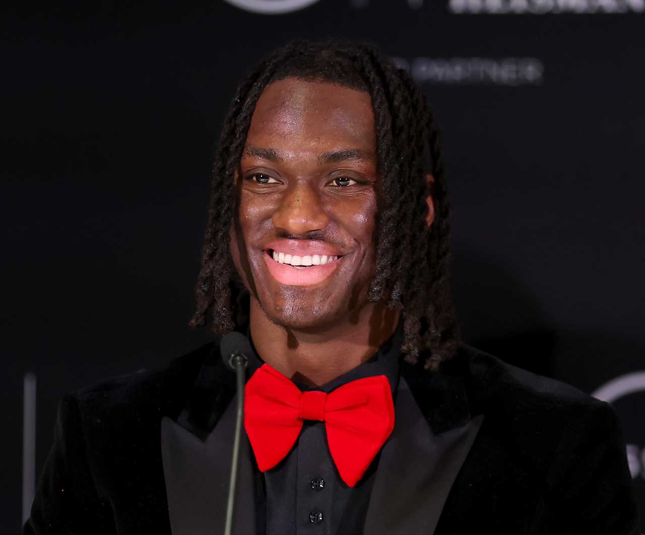 Photos of Ohio State receiver Marvin Harrison Jr. at the Heisman ceremony