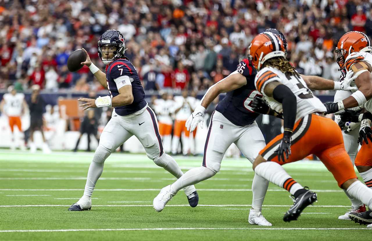 Best photos of former Ohio State quarterback C.J. Stroud's playoff win over Cleveland