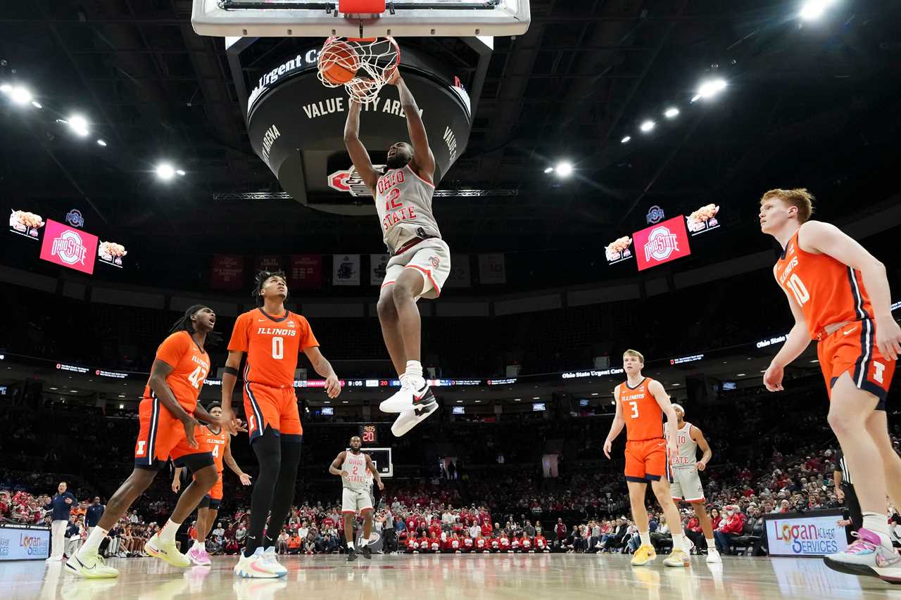 Photos of Ohio State basketball's loss to Illinois