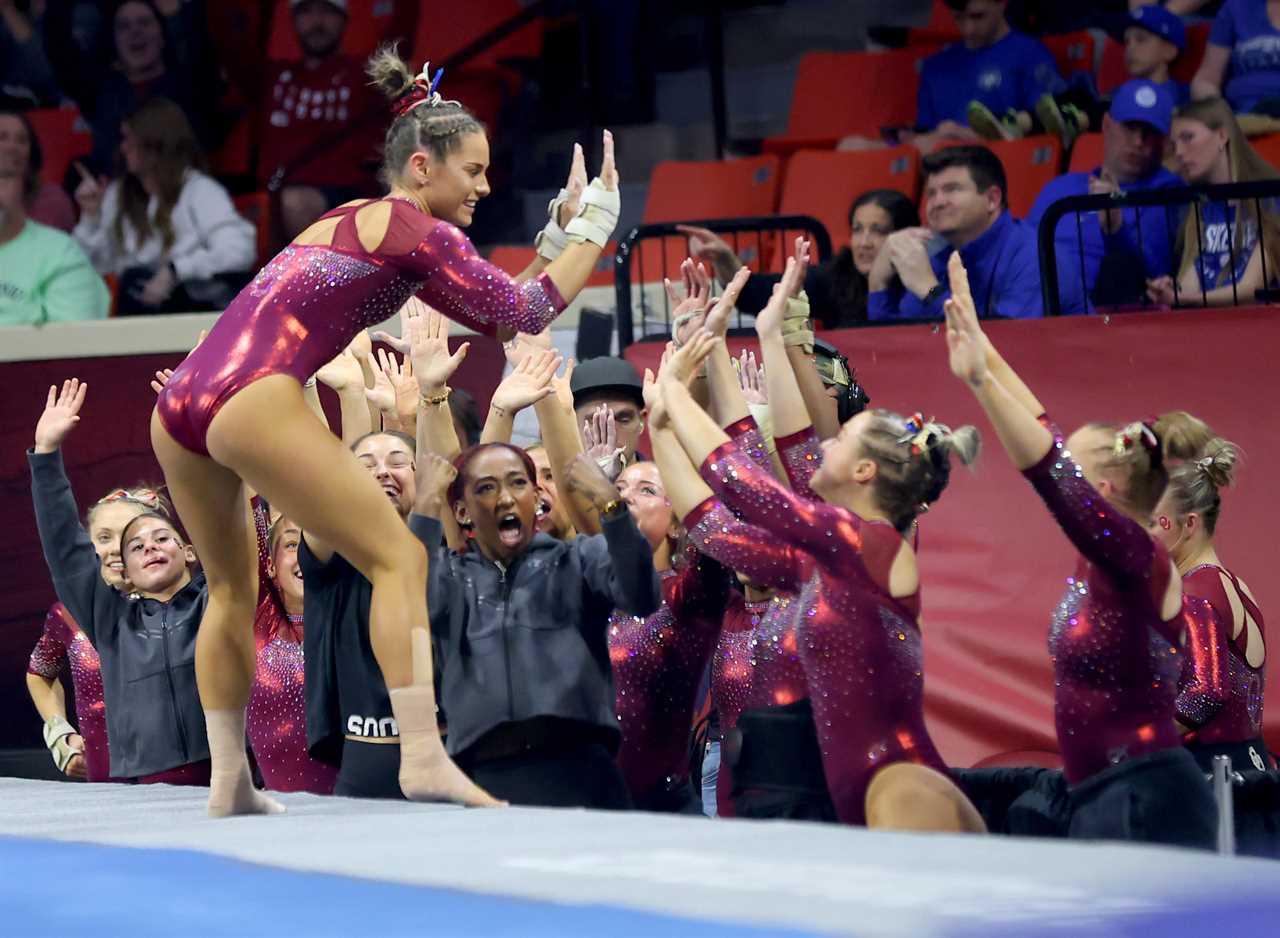 Best photos from Oklahoma Women's Gymnastics historic Big 12 championship win