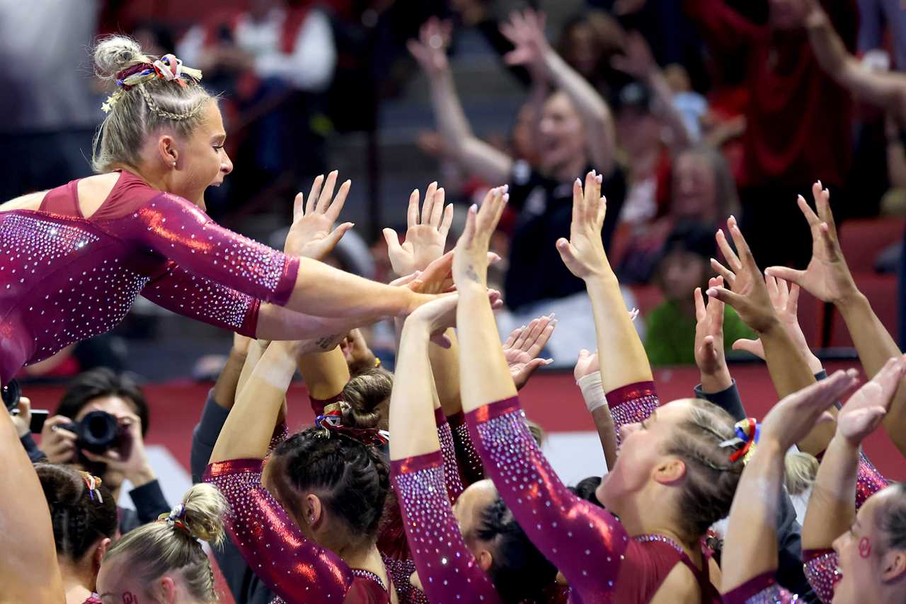 Best photos from Oklahoma Women's Gymnastics historic Big 12 championship win