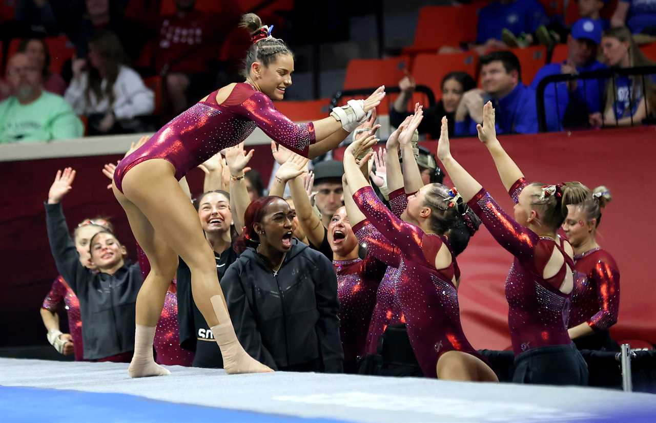 Best photos from Oklahoma Women's Gymnastics historic Big 12 championship win