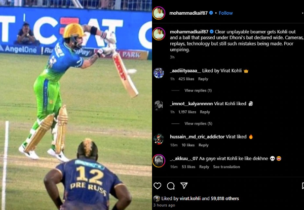 Virat Kohli joins Mohammad Kaif’s critique on umpiring standards, watch here