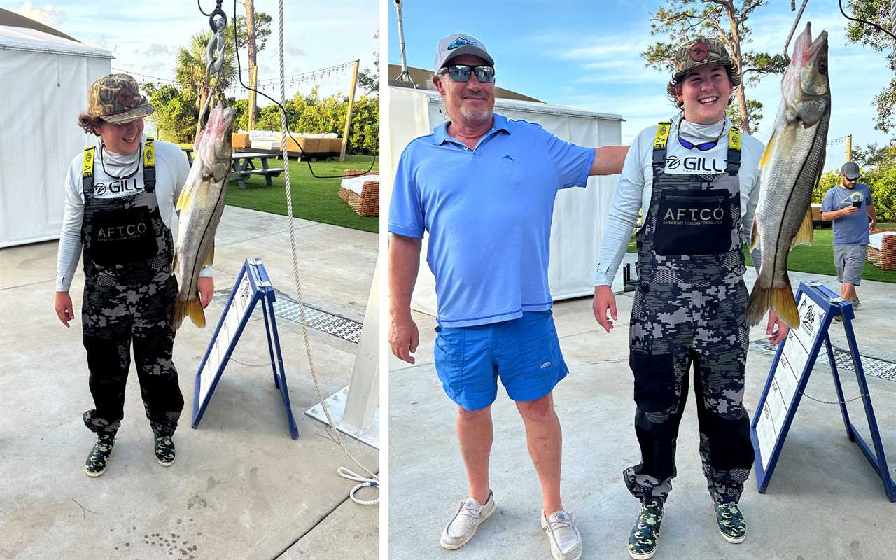 A pending record snook on a scale.