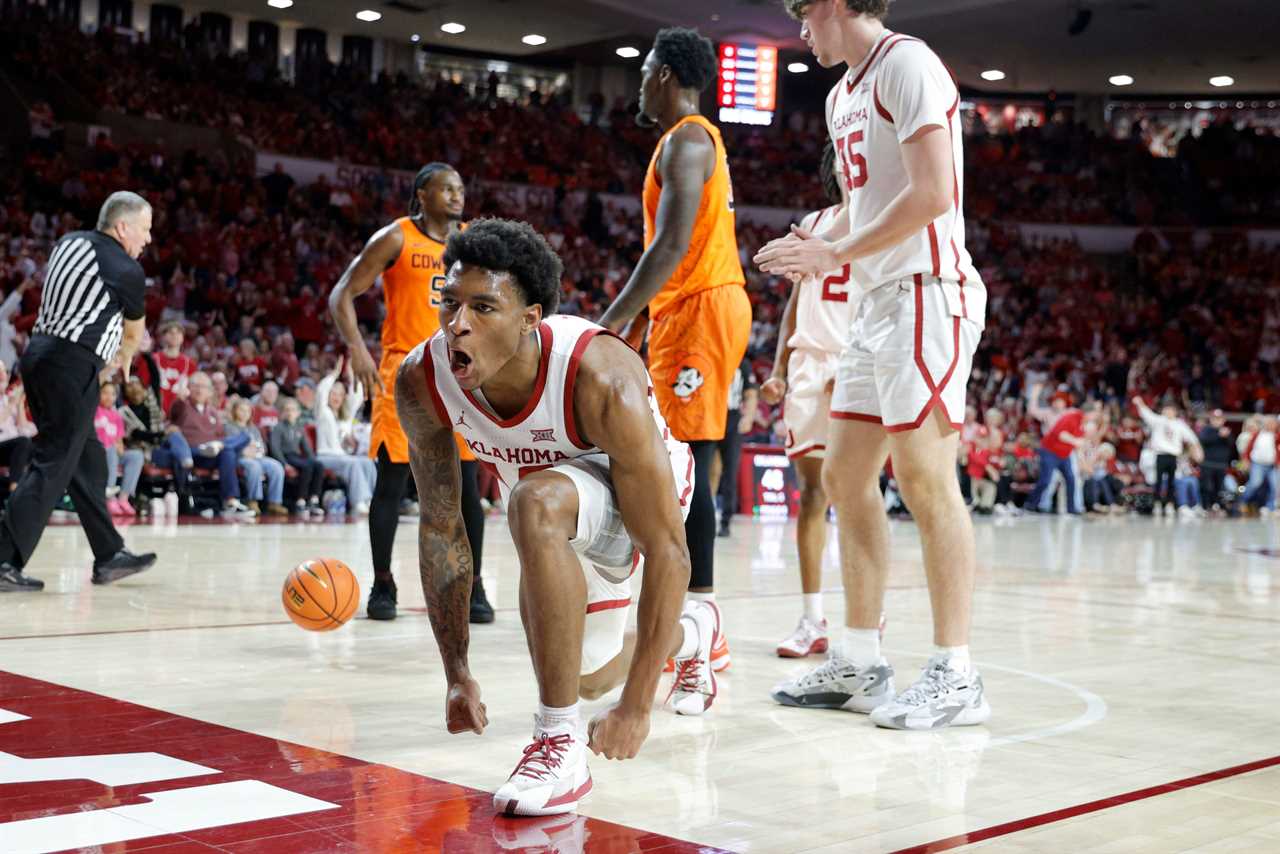 Best photos of Jalon Moore from the 2023-2024 Oklahoma Sooners basketball season