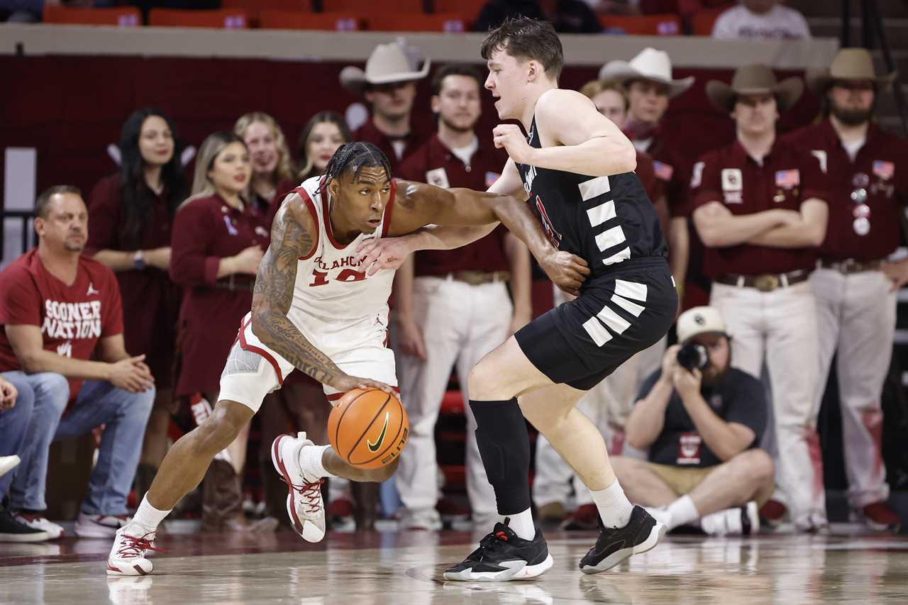 Best photos of Jalon Moore from the 2023-2024 Oklahoma Sooners basketball season