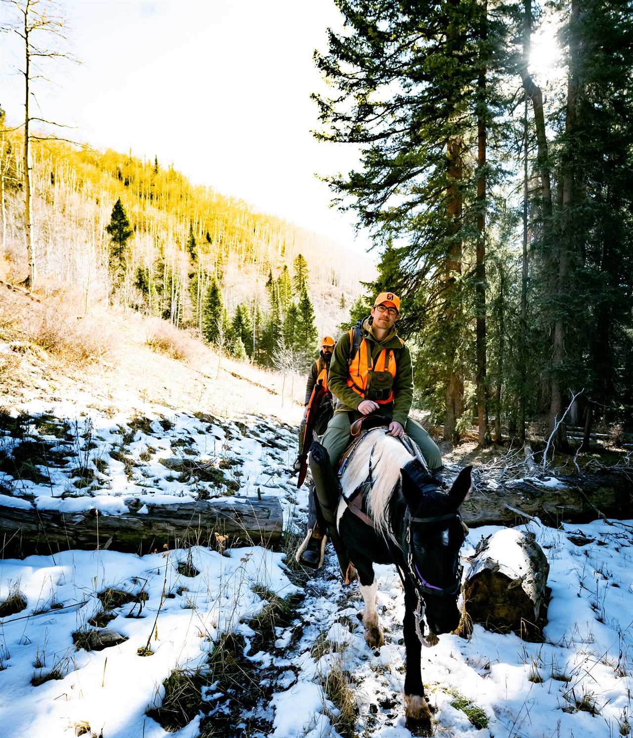 riding horses up the mountian